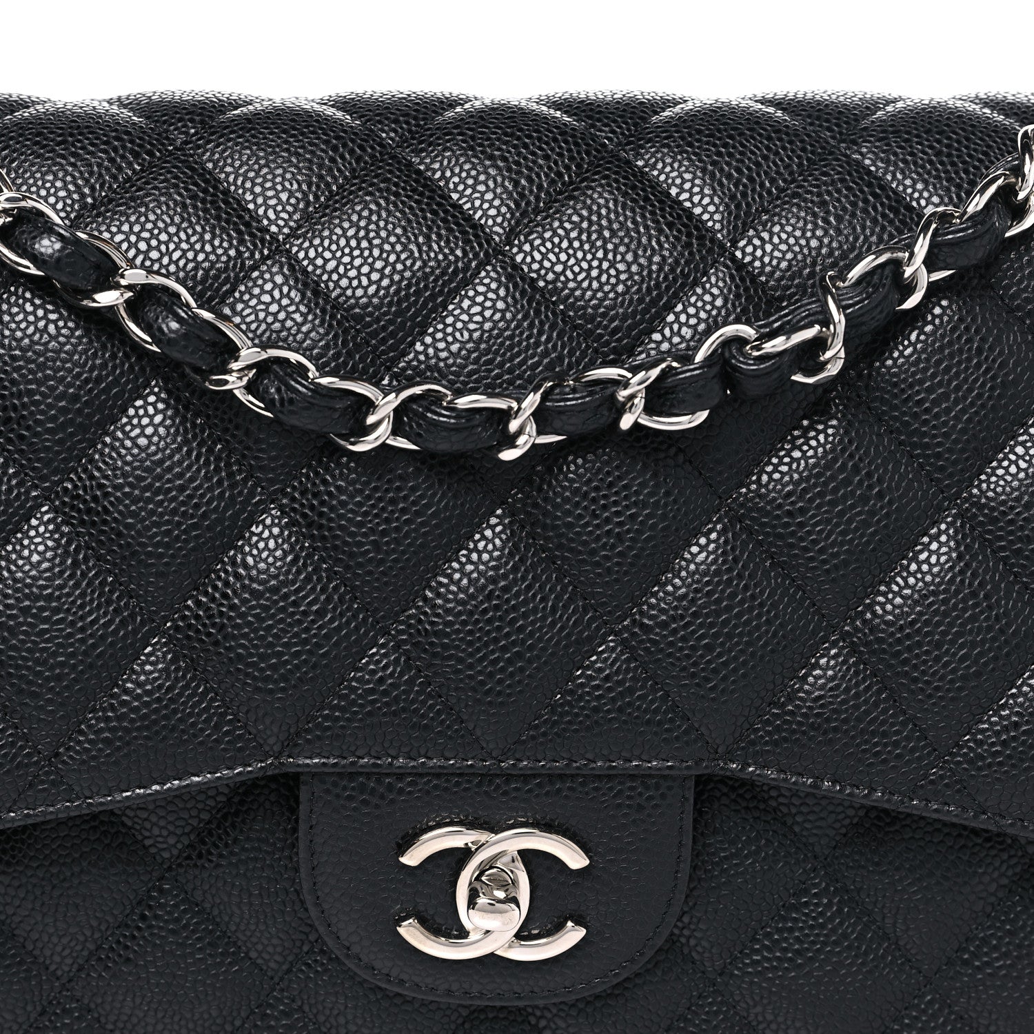 Chanel Caviar Quilted Jumbo Double Flap Black 8 of 10