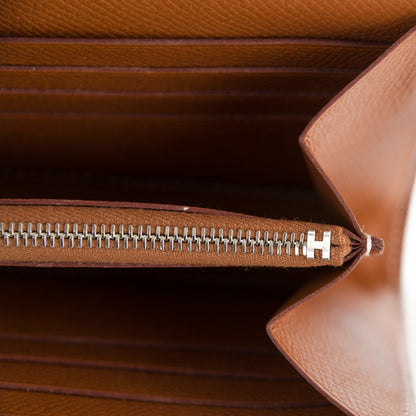 Hermes Epsom Kelly Longue Wallet Gold 14 of 15