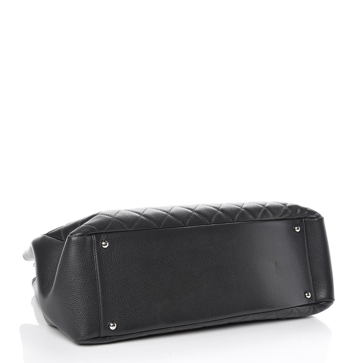Caviar Quilted XL Grand Shopping Tote GST Dark Grey