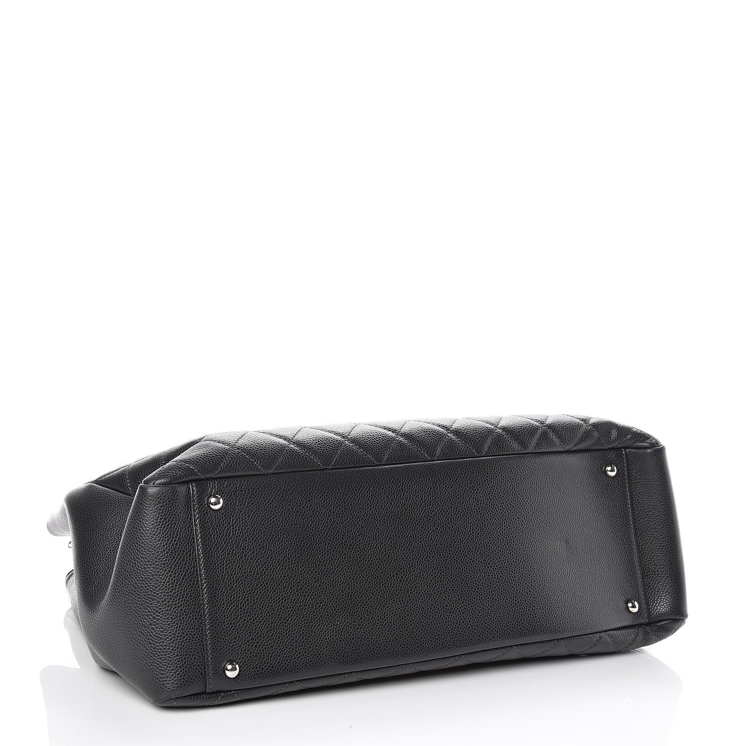 Chanel Caviar Quilted XL Grand Shopping Tote GST Dark Grey 4 of 9