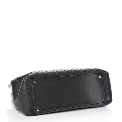 Chanel Caviar Quilted XL Grand Shopping Tote GST Dark Grey 4 of 9