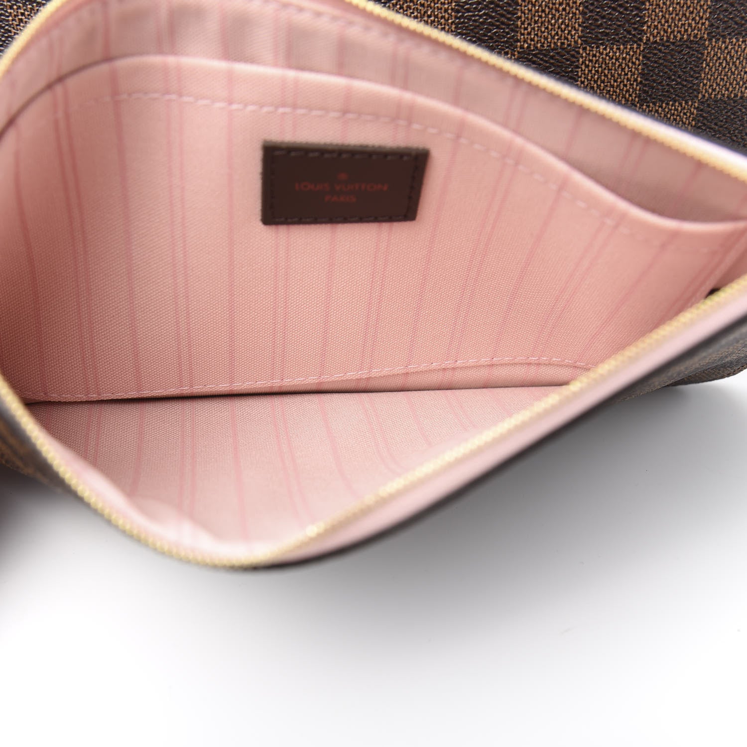Louis Vuitton Damier Ebene Neo Neverfull MM Rose Ballerine 14 of 15