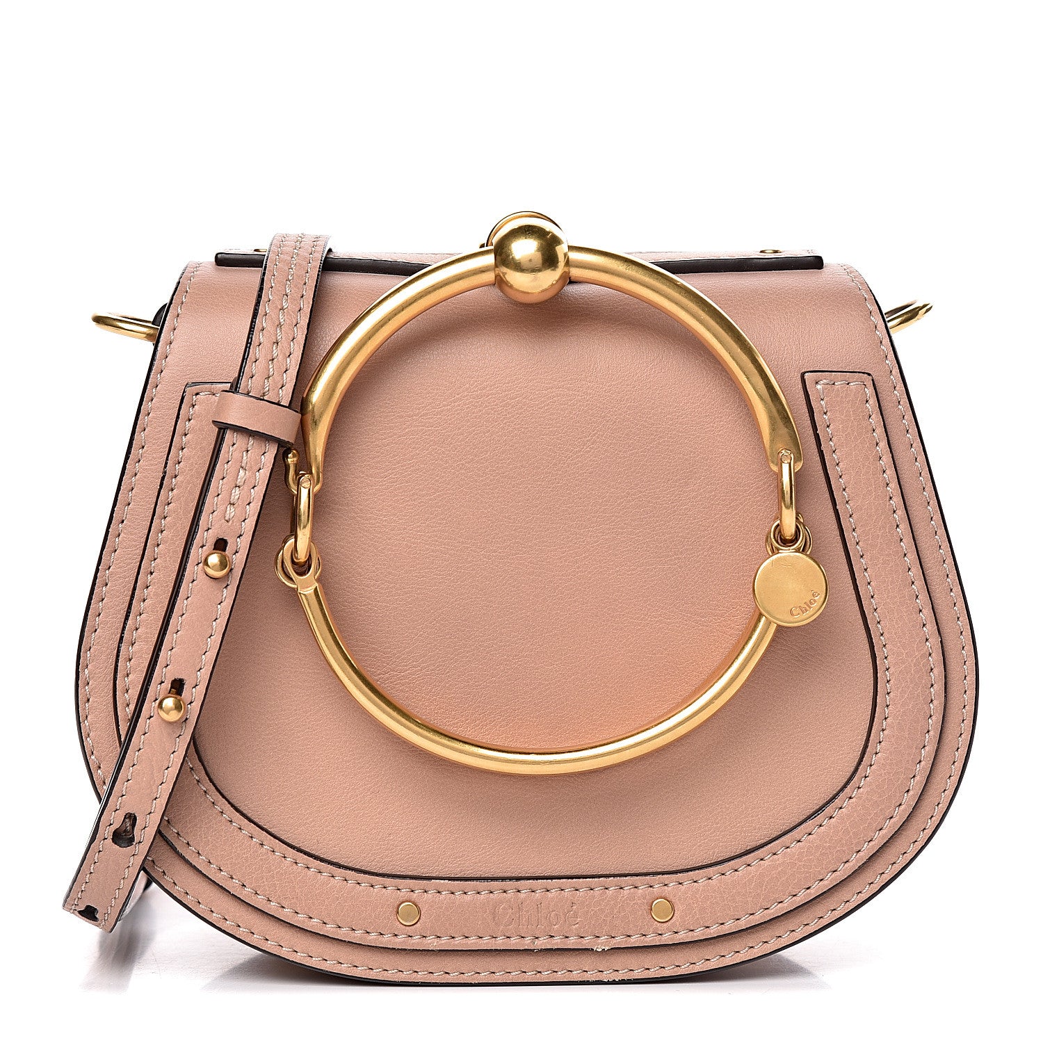 Chloe Calfskin Suede Small Nile Bracelet Bag Biscotti Beige 1 of 11