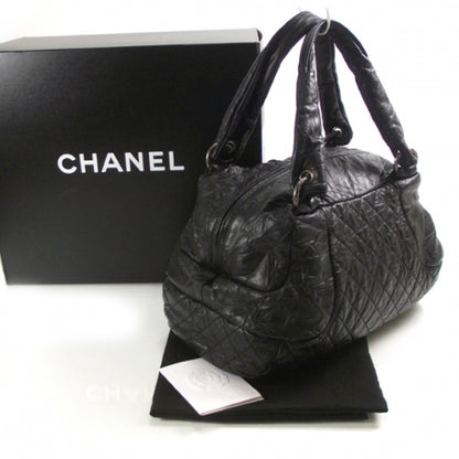 Chanel HANEL Aged Calfskin Coco Rider Bowling Bag Black 3 of 11