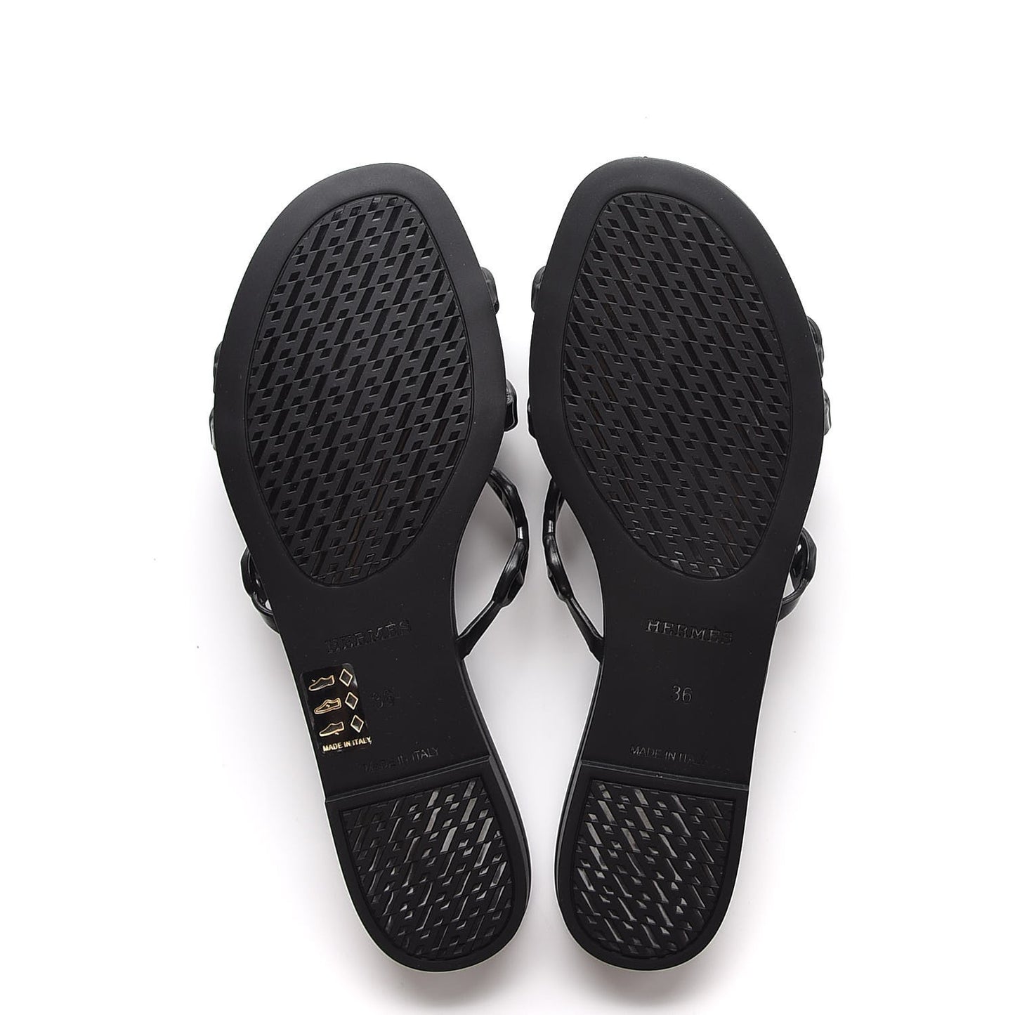 Rubber Chaine d'Ancre Rivage Sandals 36 Black