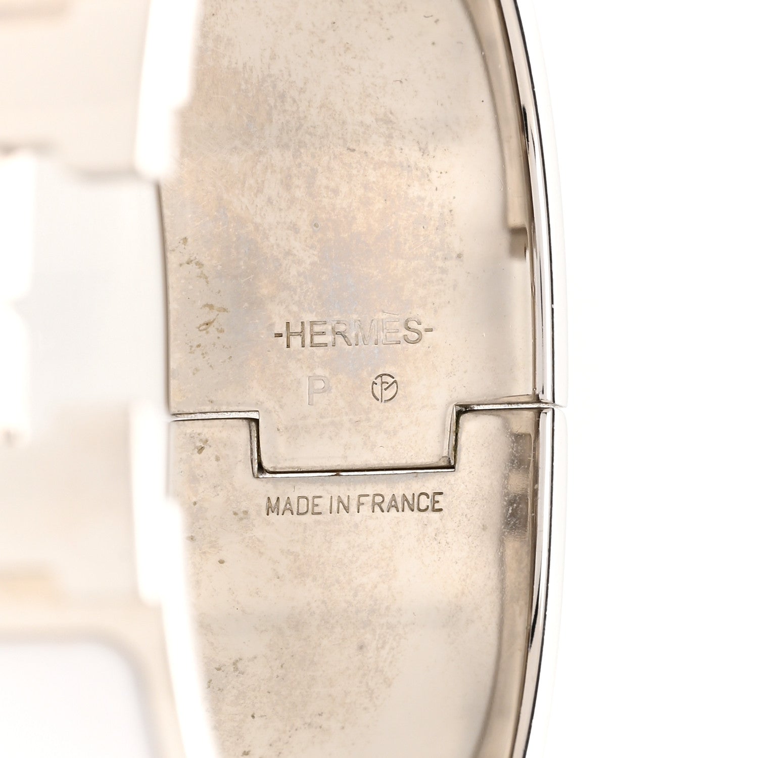Hermes Enamel Wide Clic Clac H Bracelet GM White 4 of 5