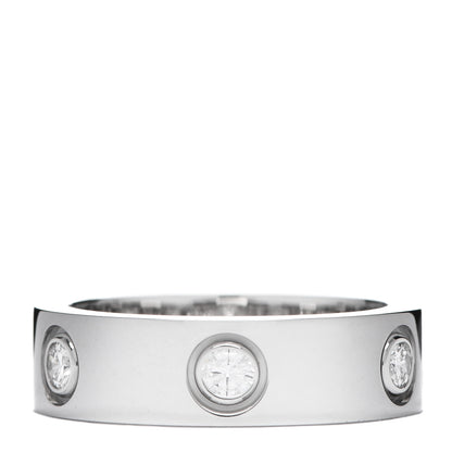 Cartier 18K White Gold 6 Diamond 5.5mm LOVE Ring 52 6 1 of 3