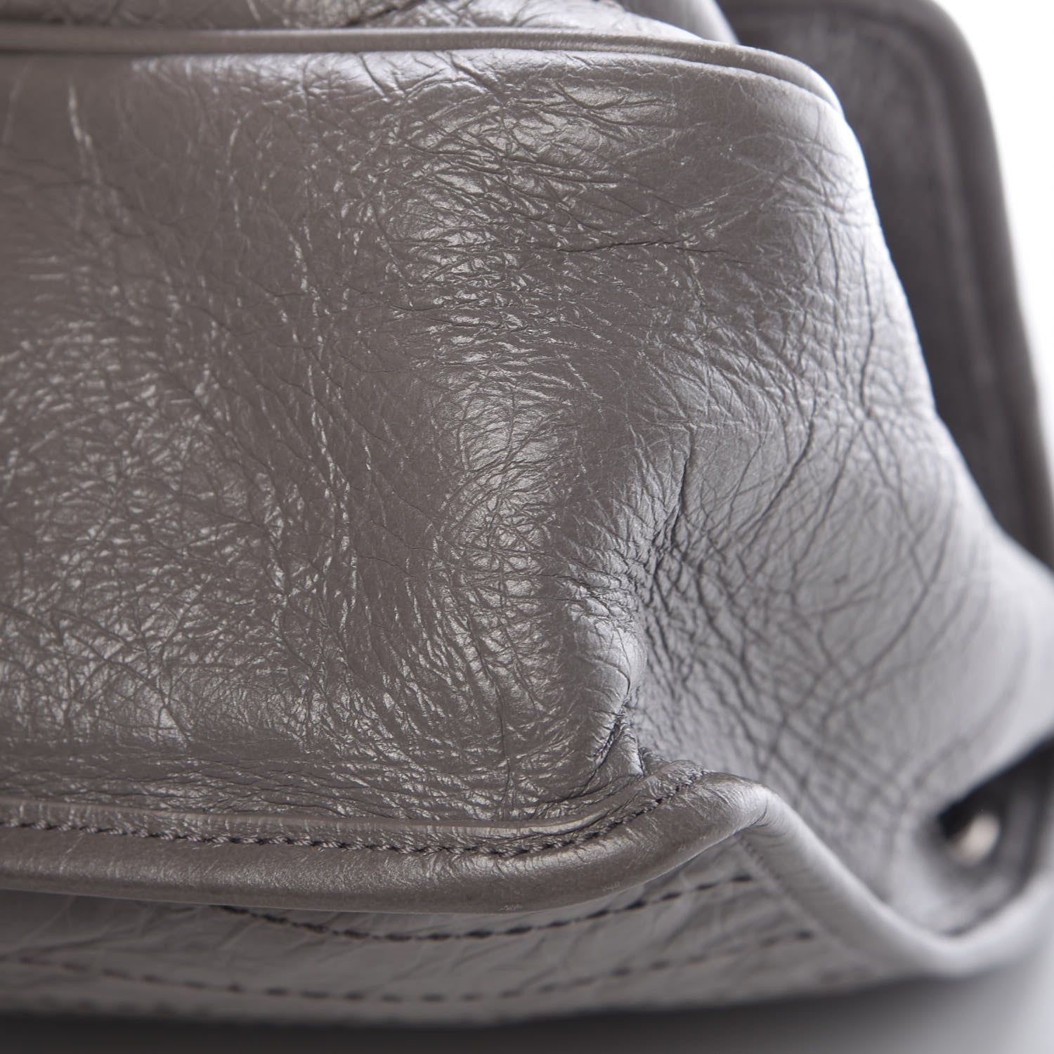 Saint Laurent Crinkled Calfskin Matelasse Monogram Medium Niki Chain Satchel Fog 12 of 13