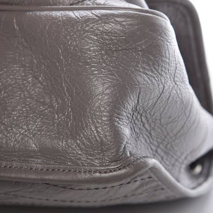 Saint Laurent Crinkled Calfskin Matelasse Monogram Medium Niki Chain Satchel Fog 12 of 13