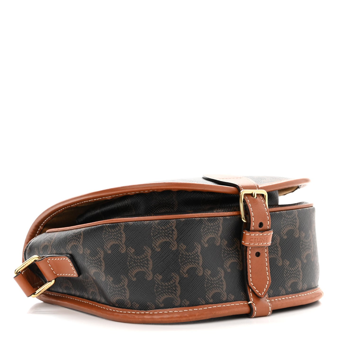 Triomphe Canvas Medium Folco Bag Tan