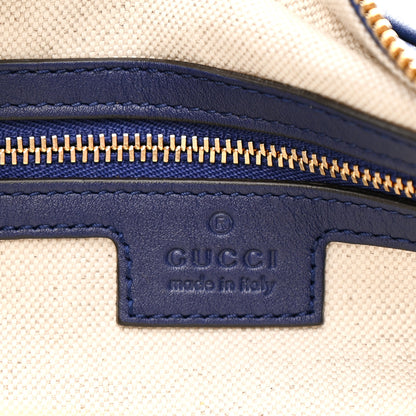 Gucci Aria Calfskin Web Large Attache Shoulder Bag Navy 6 of 10