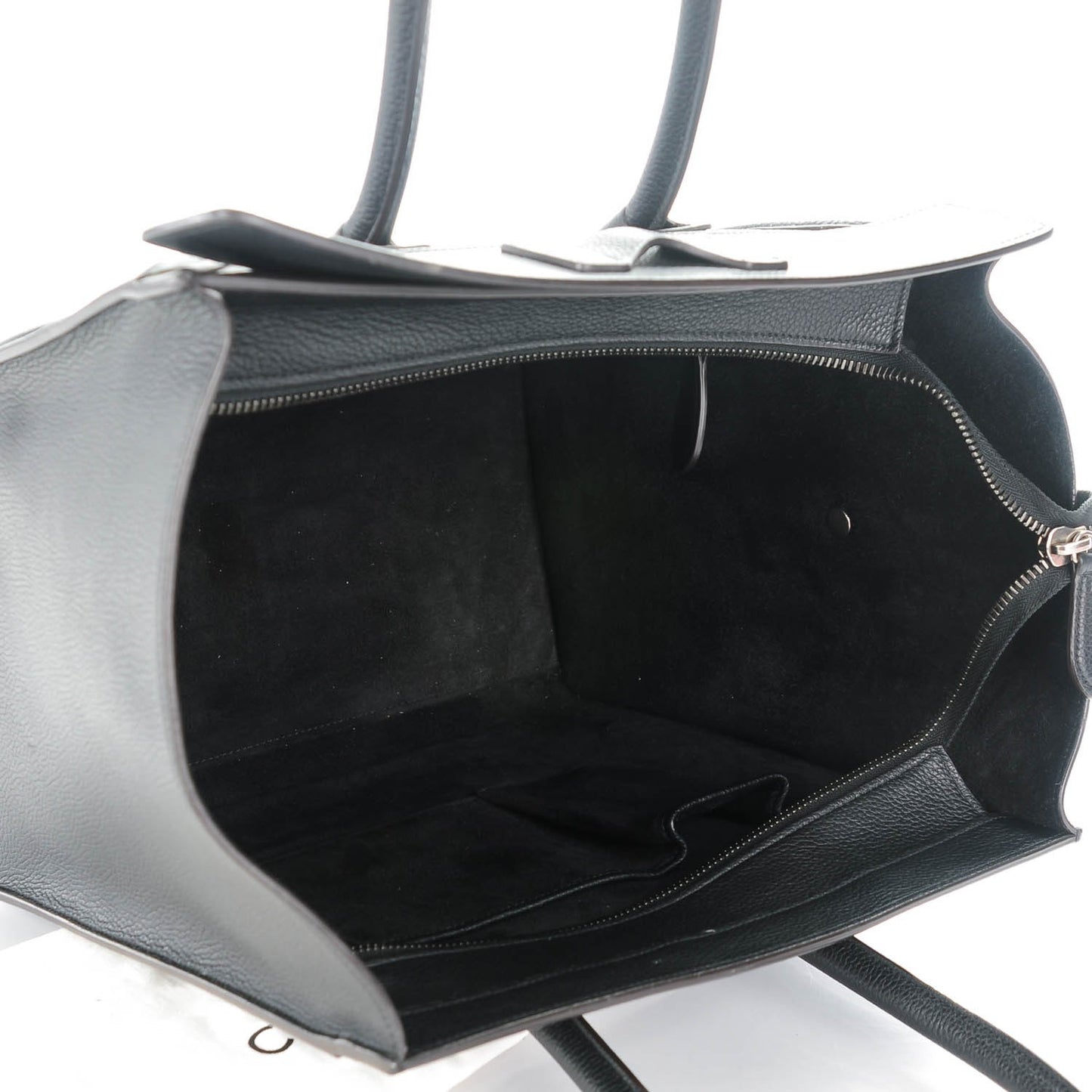 Drummed Calfskin Mini Luggage Black