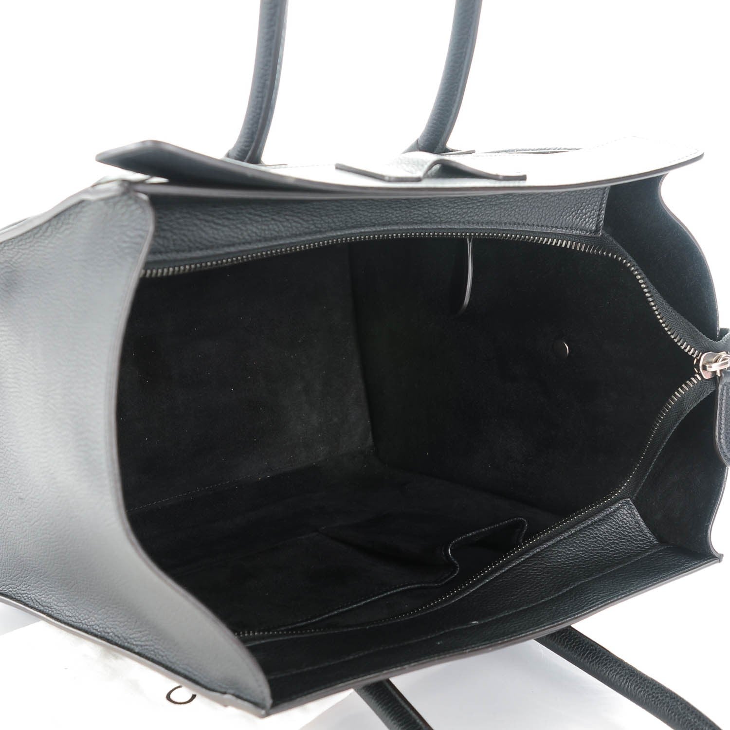 Celine Drummed Calfskin Mini Luggage Black 5 of 8