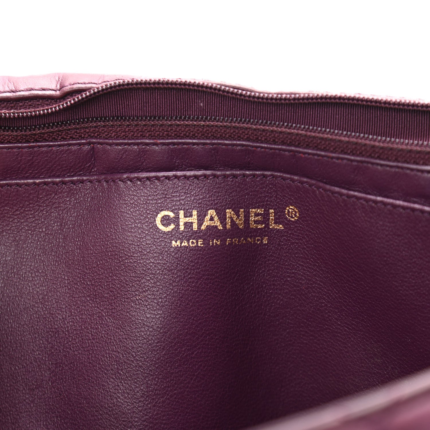 Chanel Lambskin Quilted Maxi Single Flap Purple 6 of 14