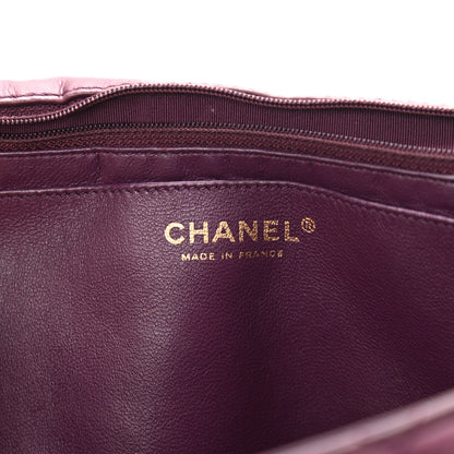 Chanel Lambskin Quilted Maxi Single Flap Purple 6 of 14