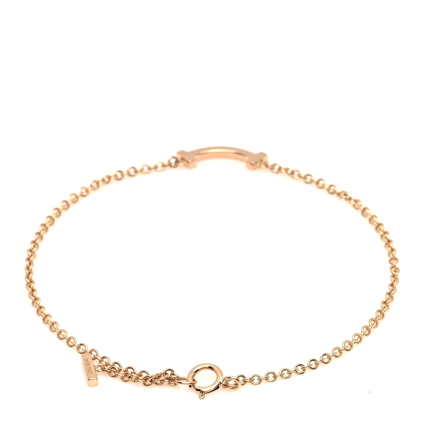 18K Rose Gold Mini T Smile Bracelet
