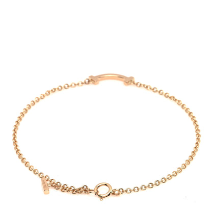 Tiffany 18K Rose Gold Mini T Smile Bracelet 3 of 4