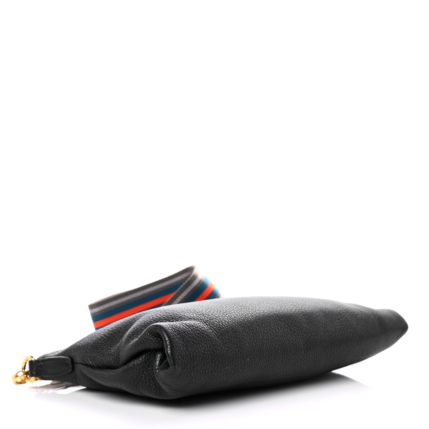 Prada Vitello Daino Zippered Shoulder Bag Black 4 of 9