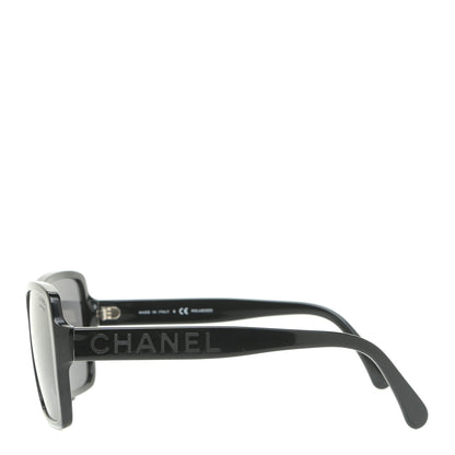 Chanel Acetate Polarized Square Sunglasses 5408 Black 2 of 8