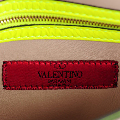Valentino Garavani Nappa Rockstud Wristlet Clutch Yellow Fluo 6 of 7