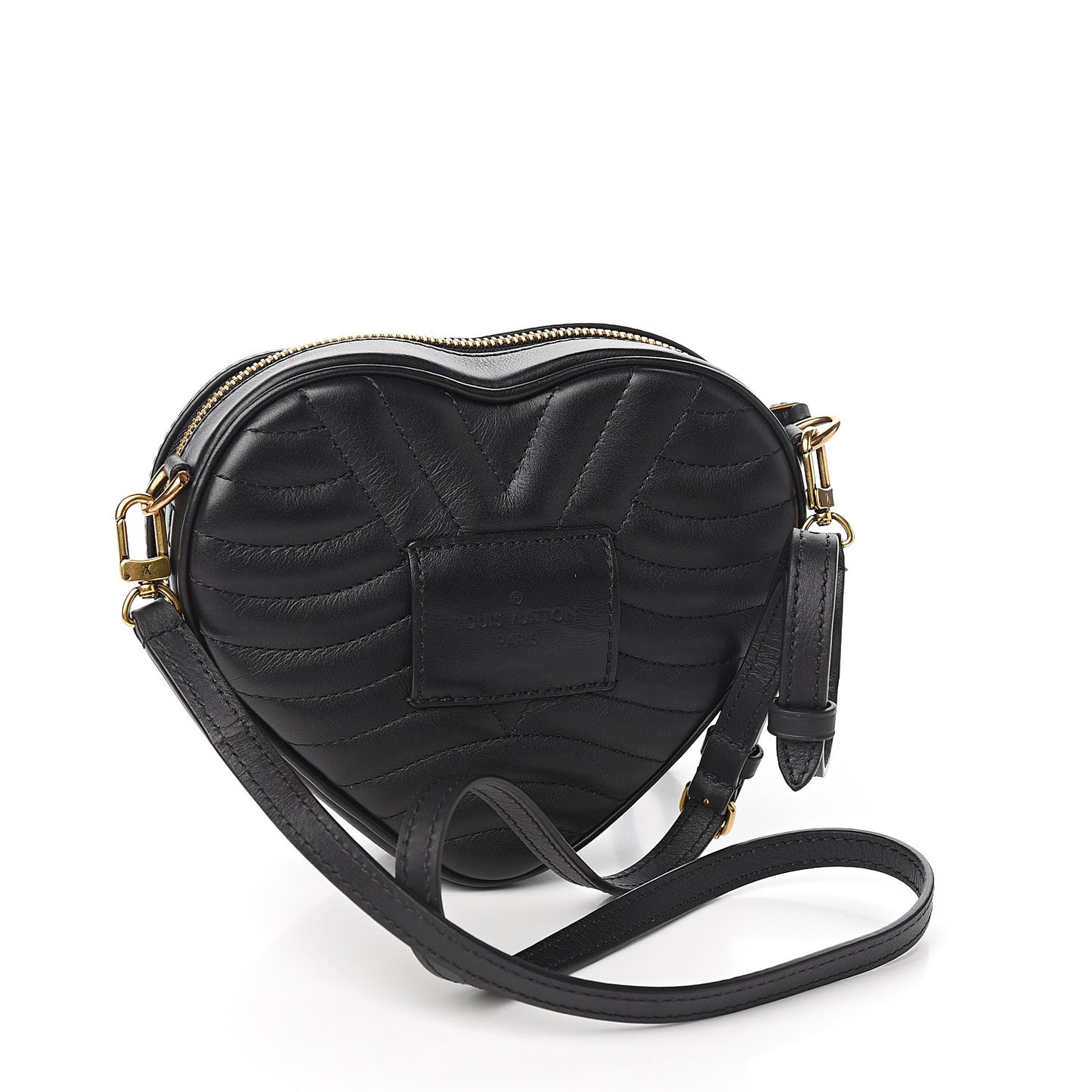 Calfskin New Wave Heart Bag Black