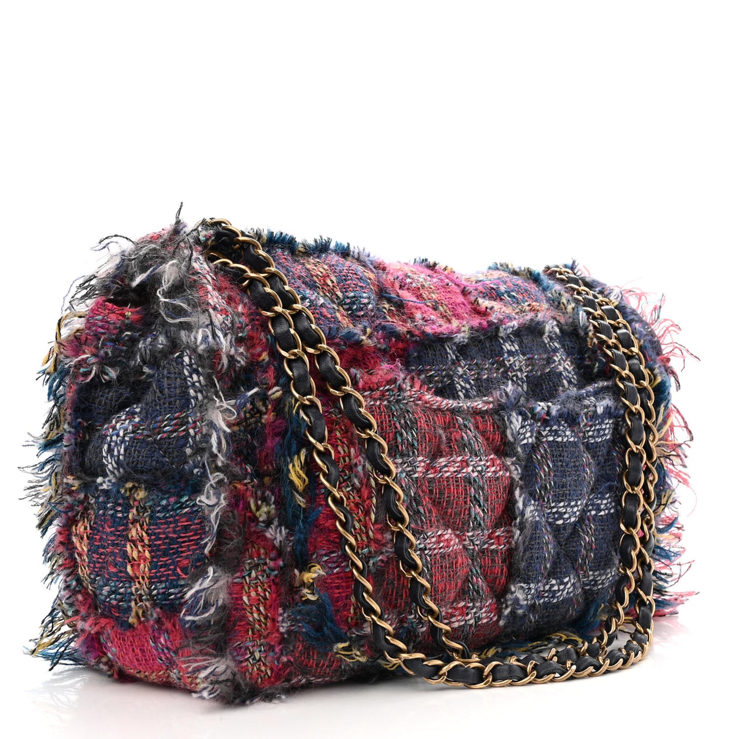 Tweed Jumbo Flap Red