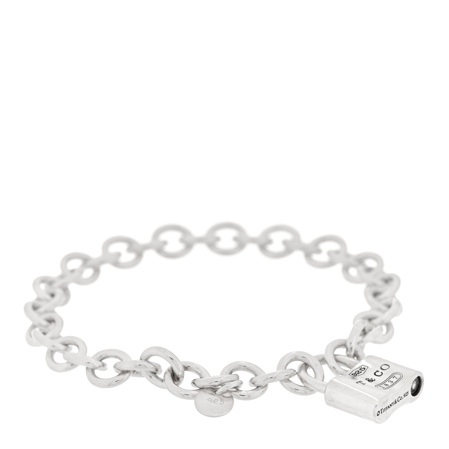 Sterling Silver 1837 Lock Charm Bracelet