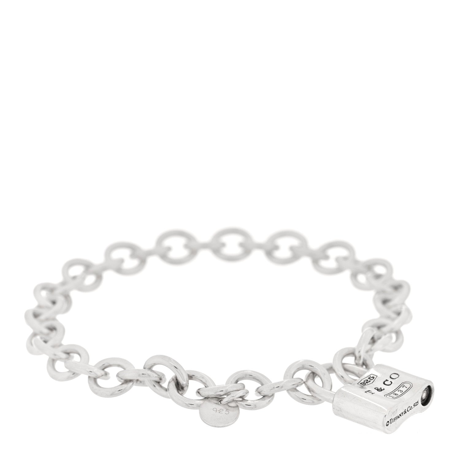 Tiffany Sterling Silver 1837 Lock Charm Bracelet 1 of 3