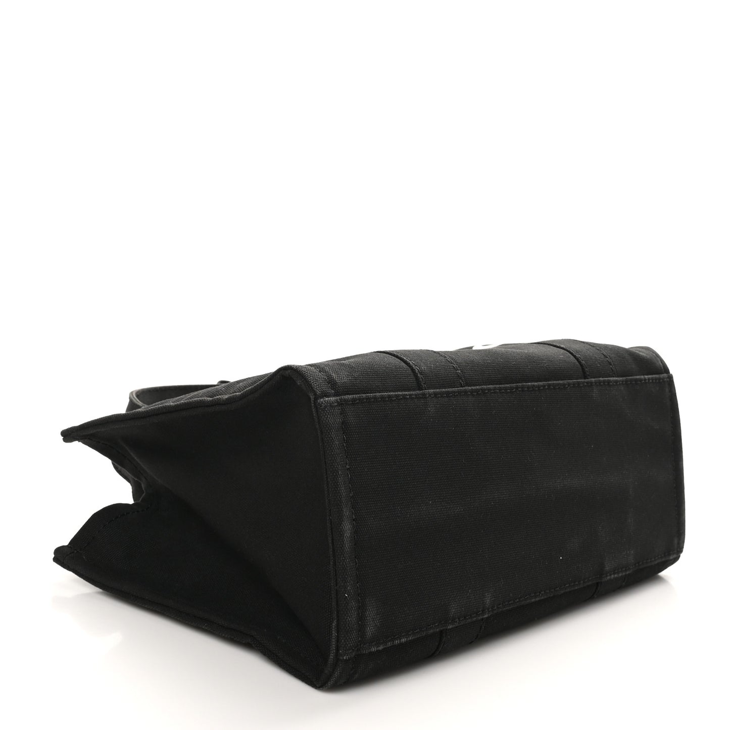 Cotton Canvas Medium The Traveler Tote Bag Black