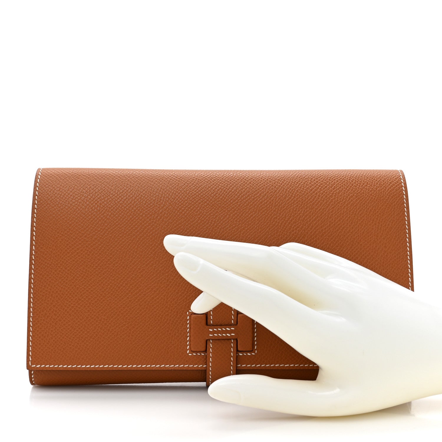 Hermes Epsom New H Passant Toutenmain Wallet Gold 2 of 7