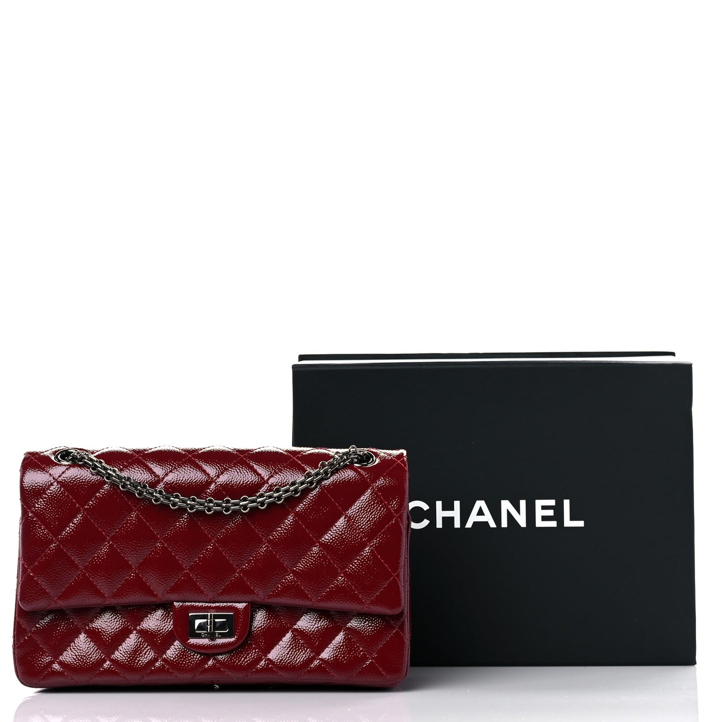 Patent Caviar Quilted 2.55 Reissue 226 Flap Burgundy