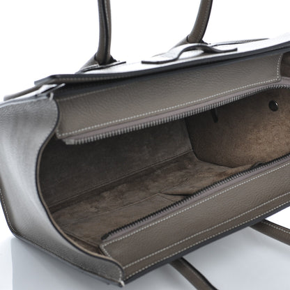 Celine Drummed Calfskin Micro Luggage Souris 6 of 7