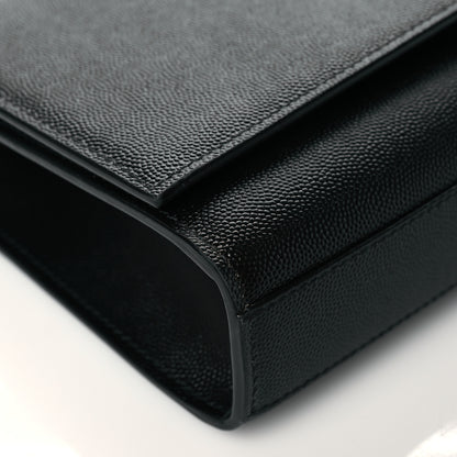 Saint Laurent Grain De Poudre Medium Classic Monogram Kate Satchel Black 9 of 10