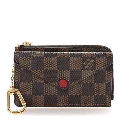 Louis Vuitton Damier Ebene Recto Verso Card Holder Red 1 of 7