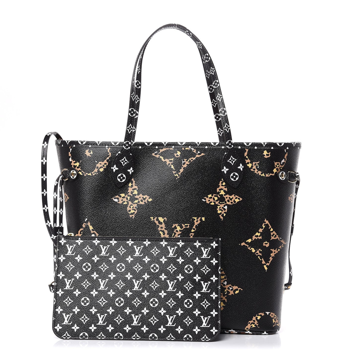 Monogram Giant Jungle Neverfull MM Black