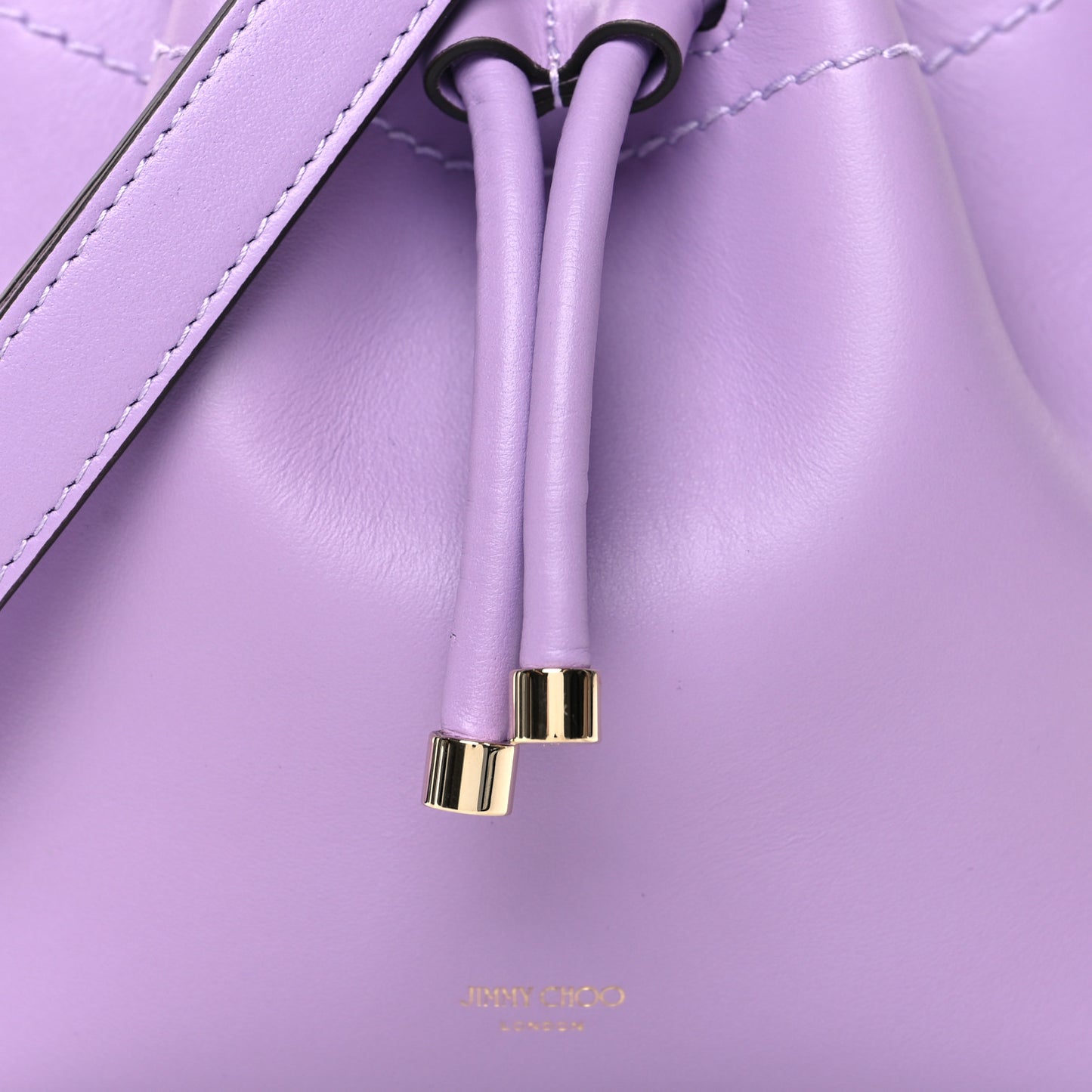 Grainy Goatskin Bon Bon Bucket Bag Wisteria