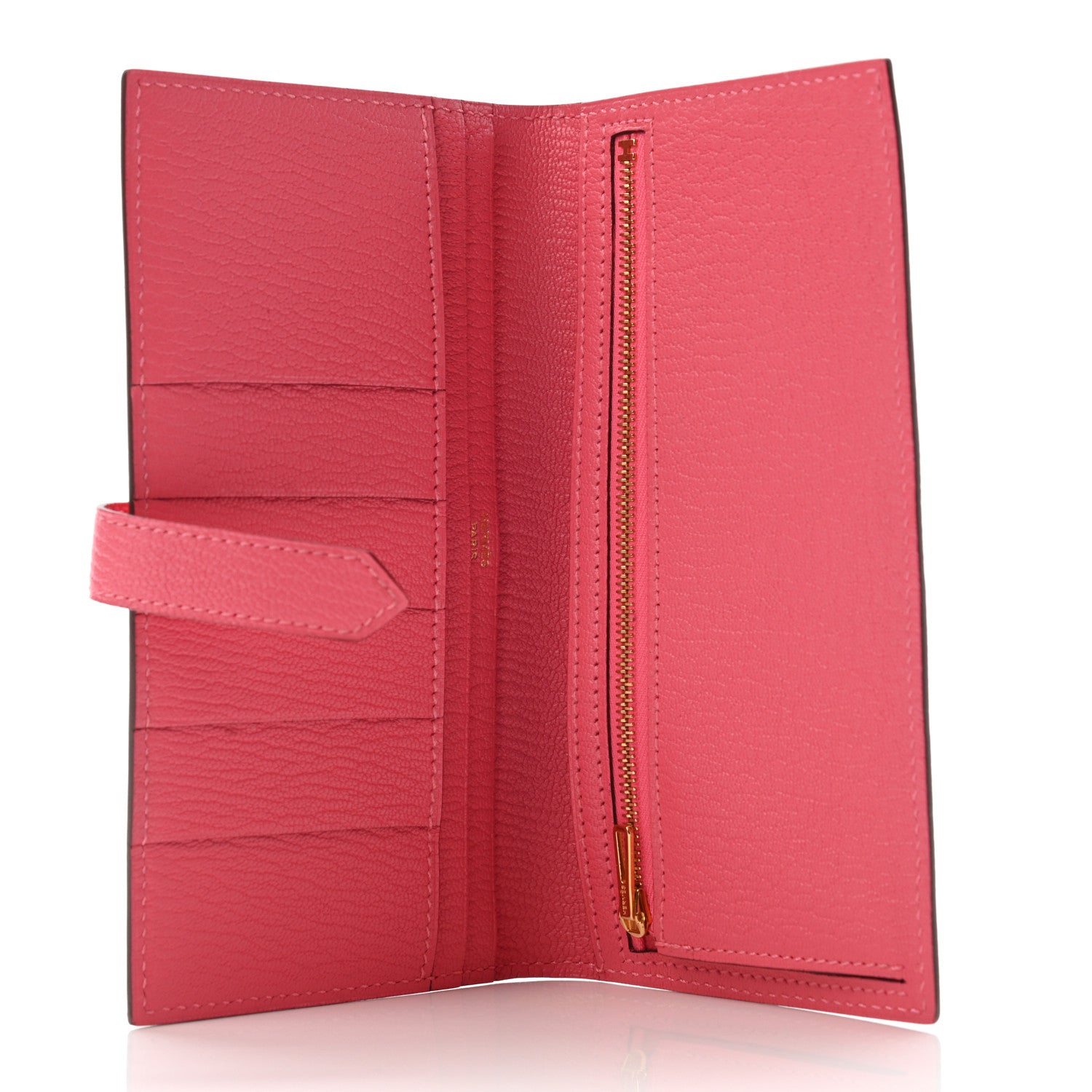 Hermes Chevre Mysore Bearn Gusset Wallet Rose Azalee 5 of 7