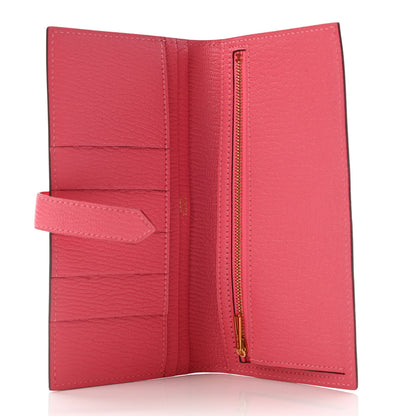 Hermes Chevre Mysore Bearn Gusset Wallet Rose Azalee 5 of 7