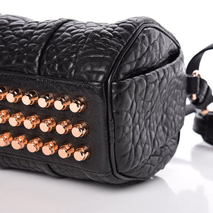 Alexander Wang Pebbled Lambskin Mini Rockie Black Rose Gold Hardware 8 of 8