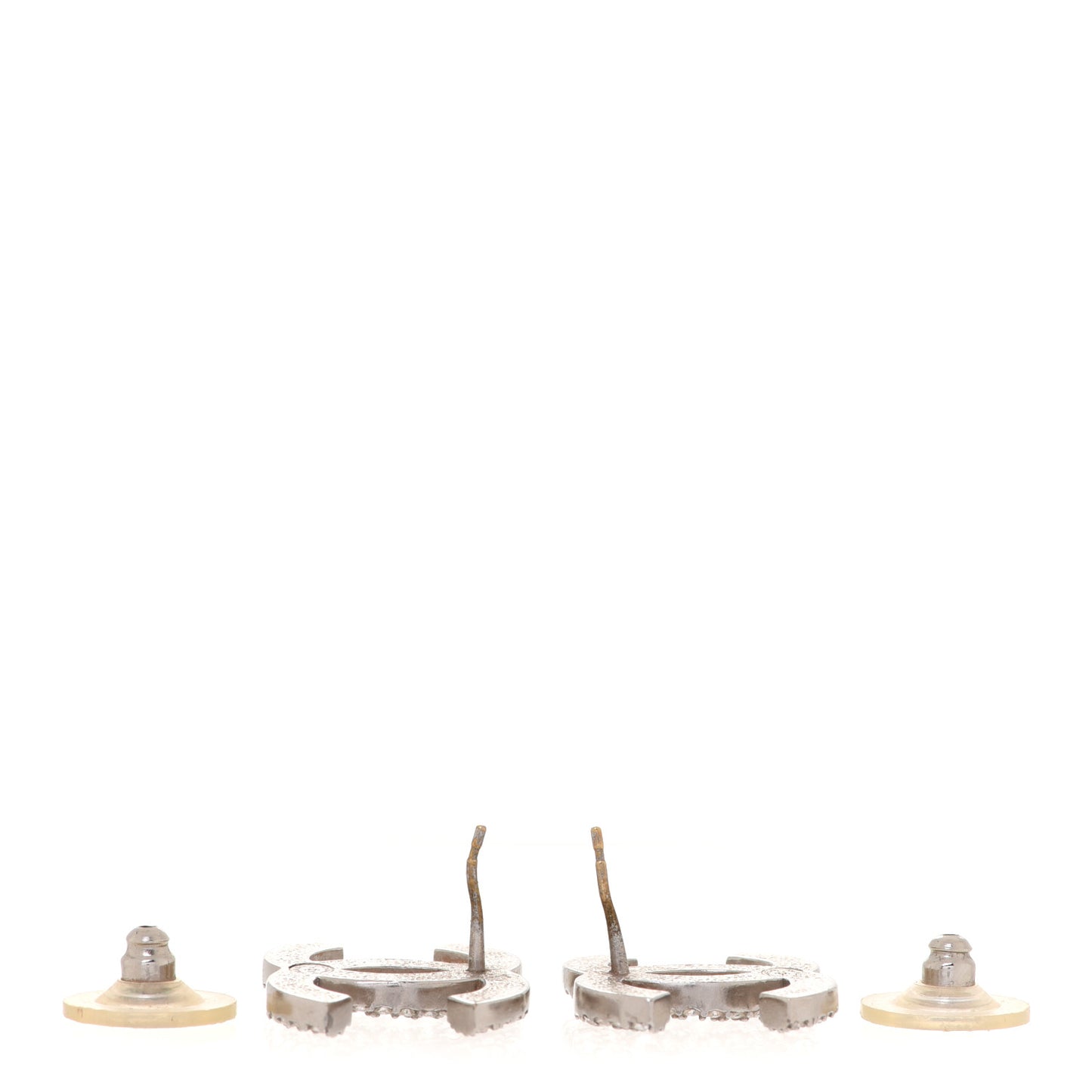 Crystal CC Earrings Silver