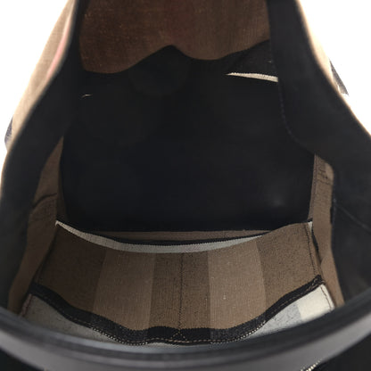Burberry Canvas Mega Check Medium Ashby Hobo Black 5 of 12