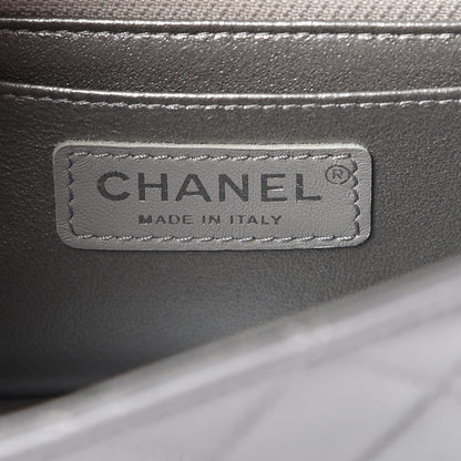 Chanel Metallic Lambskin Quilted Mini Rectangular Flap Silver 5 of 10