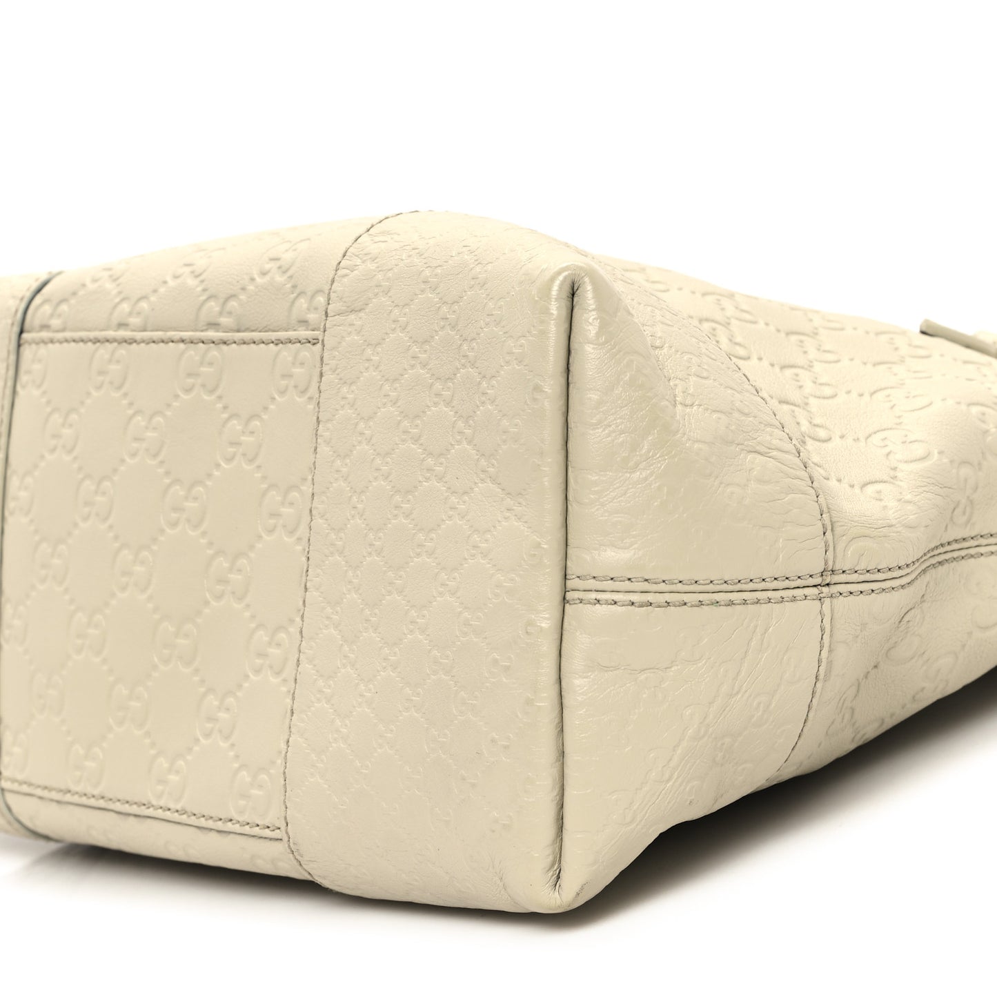 Guccissima Medium Bree Foldover Tote Off White