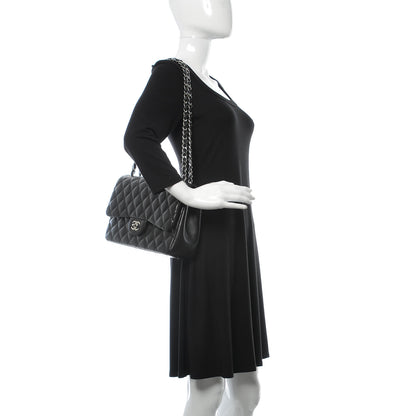 Chanel Lambskin Quilted Jumbo Double Flap Black 2 of 11