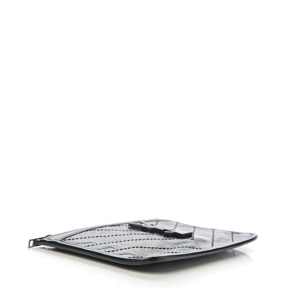 Saint Laurent Crinkled Calfskin Matelasse Monogram Niki Bill Pouch Black 3 of 6