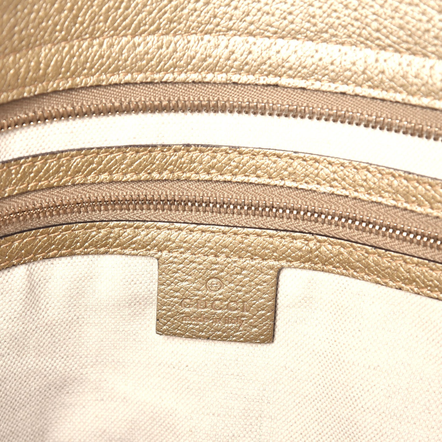 Monogram Medium Bree Zippered Tote Beige Golden Beige