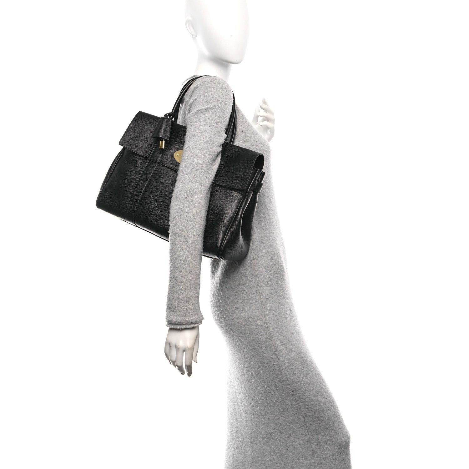 Mulberry Small Classic Grain Bayswater Black 2 of 10