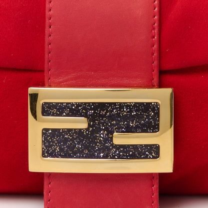 Fendi Suede Baguette Red 10 of 12