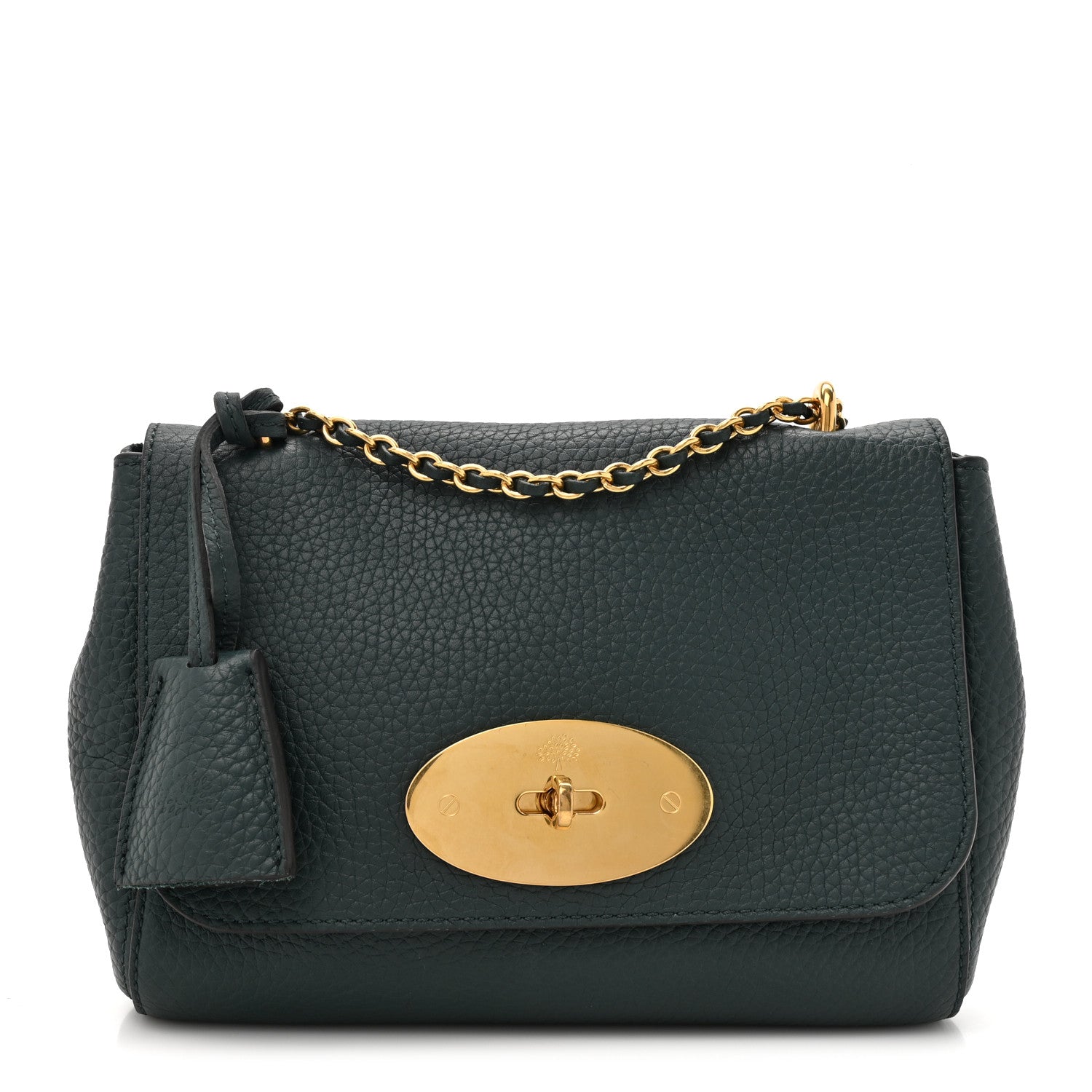 Mulberry Heavy Grain Calfskin Small Lily Flap Mulberry Green 1 of 12