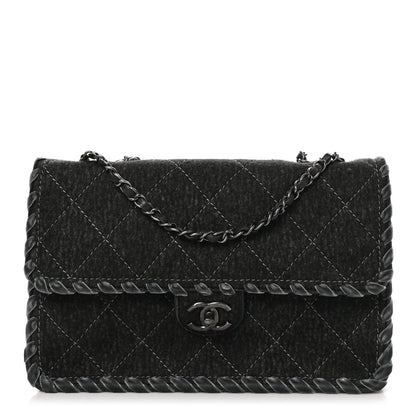 Chanel Fancy Felt Flap Grey 1 of 10